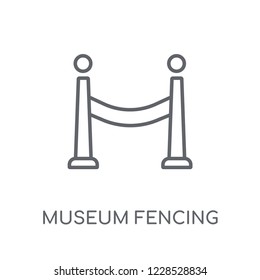 museum Fencing linear icon. Modern outline museum Fencing logo concept on white background from Museum collection. Suitable for use on web apps, mobile apps and print media.