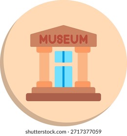 Ícone de Estilo de Círculo Plano do Museu