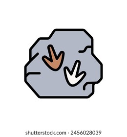 Museum Fossil Icon Vector Illustration
