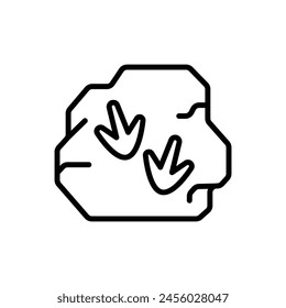 Museum Fossil Outline Icon Vector Illustration