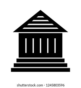 Museum Glyph Black Icon