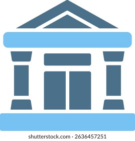 Museum Glyph Two Colour Icon
