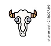 Museum Head Bone Icon Vector Illustration