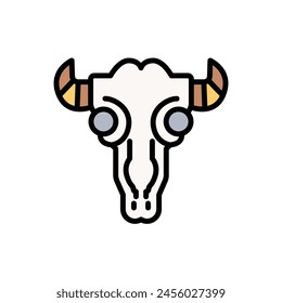 Museum Head Bone Icon Vector Illustration