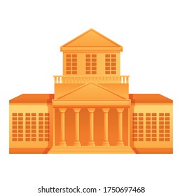 Museum house icon. Cartoon of museum house vector icon for web design isolated on white background