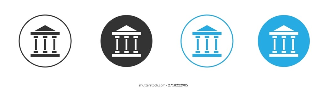 Icono de museo para App y Diseño web. Ilustración de elemento simple.