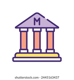 Museum icon design vector stock