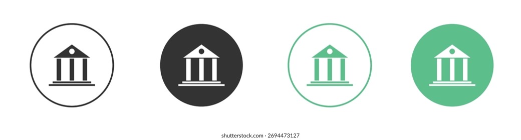 Icono del museo para el diseño y el Web.