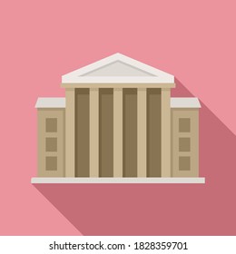 Museum icon. Flat illustration of museum vector icon for web design