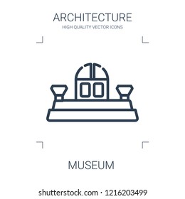 museum icon. high quality line museum icon on white background. from architecture collection flat trendy vector museum symbol. use for web and mobile