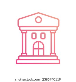 Museum icon isolate white background vector stock illustration