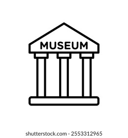 Museum icon isolated on white background