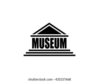 Museum Icon Isolated On White Background. Museum Logo. Vector Symbol.