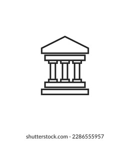Museum icon, isolated Museum sign icon, vector illustration