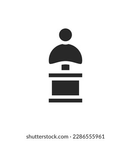 Icono de museo aislado icono de signo de museo, ilustración de vector