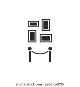 Museumssymbol, einzelne Museumssymbol, Vektorgrafik