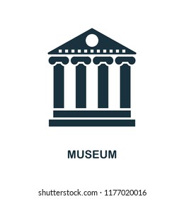 Museum icon. Monochrome style design from city elements collection. UI. Pixel perfect simple pictogram museum icon. Web design, apps, software, print usage.