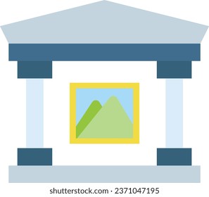 Icono del museo sobre fondo transparente