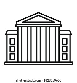 Museum icon. Outline museum vector icon for web design isolated on white background