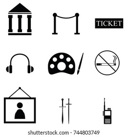 museum icon set
