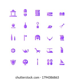 Museum icon set vector gradient for website  mobile app  presentation  social media  Suitable for user interface   user experience