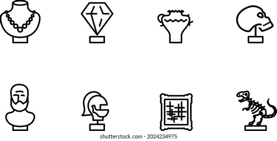 Museum icon set , Vector illustration