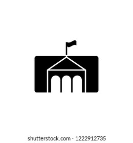 museum icon. Simple outline vector of education set for UI and UX, website or mobile application
