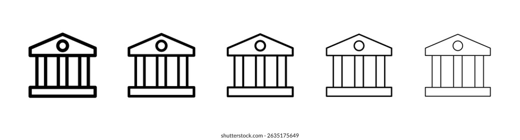 Museum icon Simple thin line flat symbol