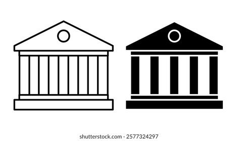 Museum Icon. Museum Symbol. Simple flat icon illustration of Museum. University Icon. University sign.