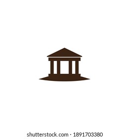 Plantilla de logotipo de ilustración de diseño de vectores de iconos de museo