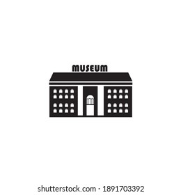 Plantilla de logotipo de ilustración de diseño de vectores de iconos de museo