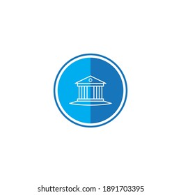 Museum icon vector design illustration logo template