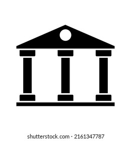Icono de museo ilustración de diseño de vector color editable