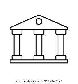Vektorgrafik-Vektorgrafik-Farbe des Museums editierbar