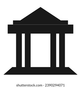 Plantilla de logotipo de ilustración de diseño de vectores de iconos de museo