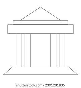 Museum icon vector design illustration logo template