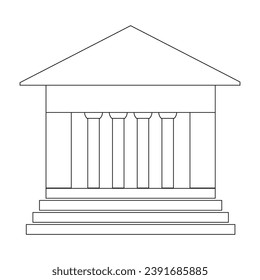 Museum icon vector design illustration logo template