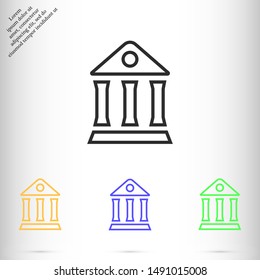 the museum icon vector eps 10 , Lorem ipsum flat design