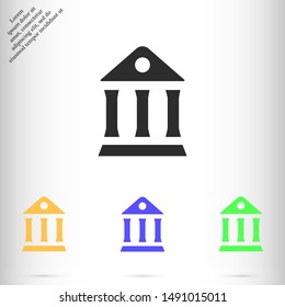 the museum icon vector eps 10 , Lorem ipsum flat design