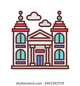 Museum icon in vector. Illustration