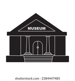 Diseño de ilustraciones vectoriales de iconos de museo