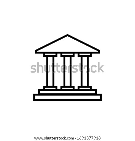 museum icon vector illustration. museum icon line style design