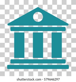 Museum icon. Vector illustration style is flat iconic symbol, soft blue color, transparent background. Designed for web and software interfaces.