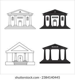 Museum icon vector illustration symbol design