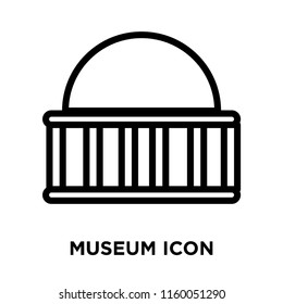 Museum icon vector isolated on white background, Museum transparent sign , line or linear sign, element design in outline style