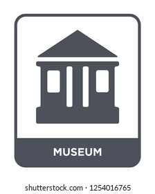 museum icon vector on white background, museum trendy filled icons from History collection, museum simple element illustration