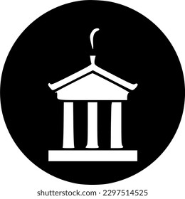 museum icon vector symbol design illustration
