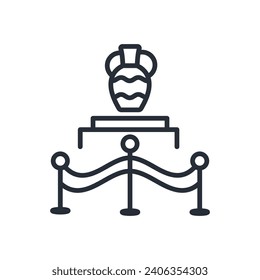 museum icon. vector.Editable stroke.linear style sign for use web design,logo.Symbol illustration.