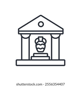 Museum icon. vector.Editable stroke.linear style sign for use web design,logo.Symbol illustration.