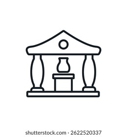 museum icons isolated on White Background. Flat style design